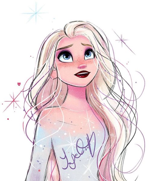Рисунки для срисовки Эльза