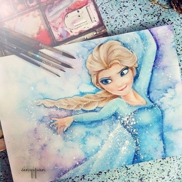 Башню с Эльзой порисовать