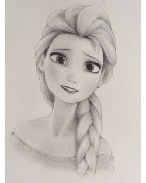 Эльза для срисовки