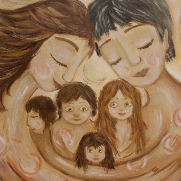 Картина счастливая семья