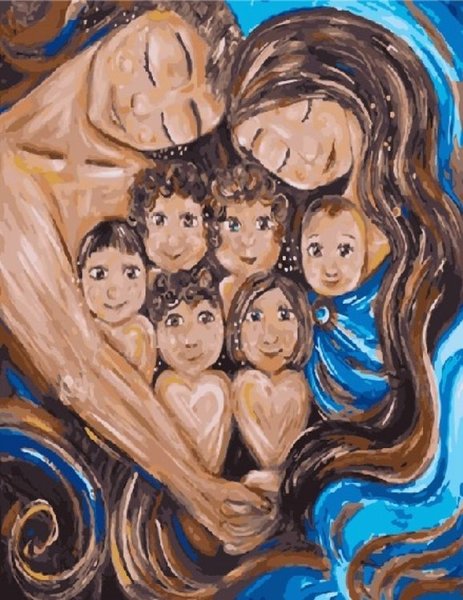 Художник Кэти Берггрен счастливая семья