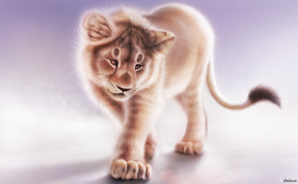 Красивый Львенок рисунок