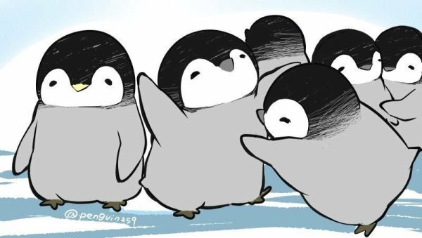 Пингвин мультяшный милый