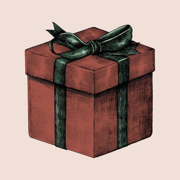 Упаковывает подарок вектор