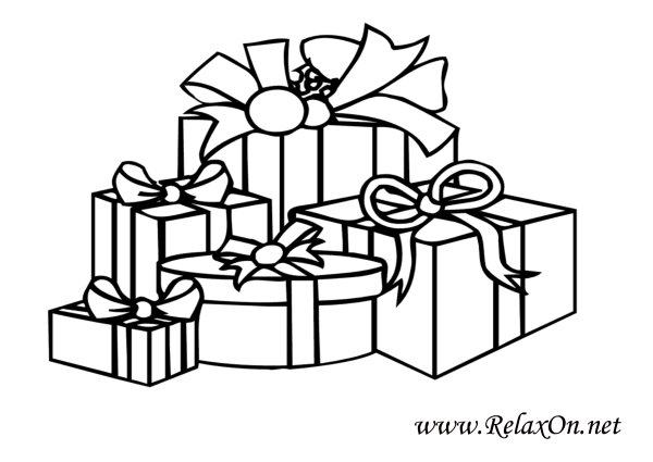 Трафарет подарок для вырезания