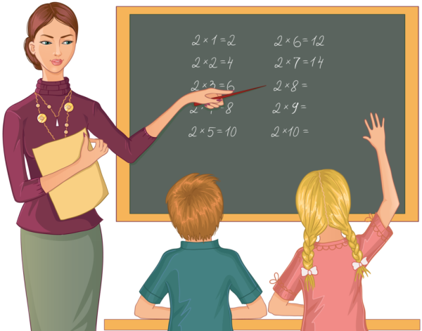 Учительница с детьми