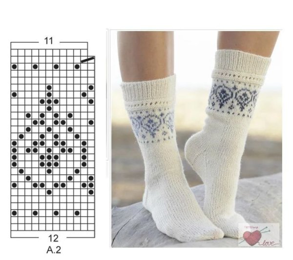 Носки с жаккардовым узором