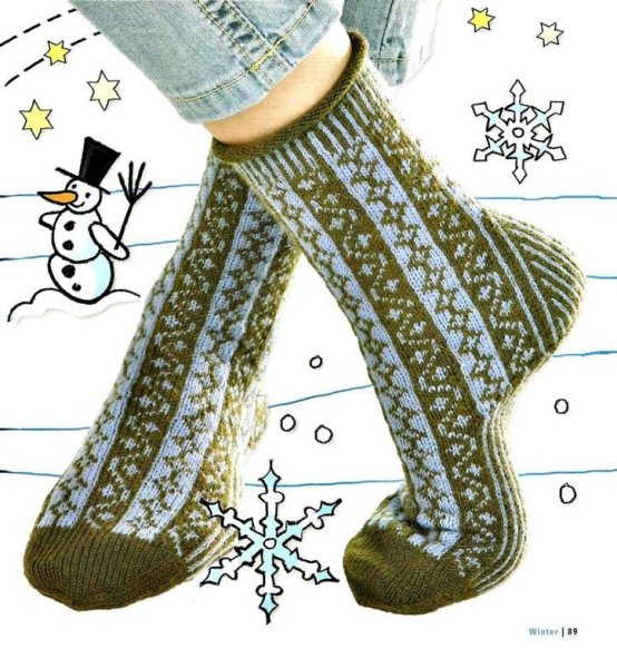 Носки с жаккардовым узором