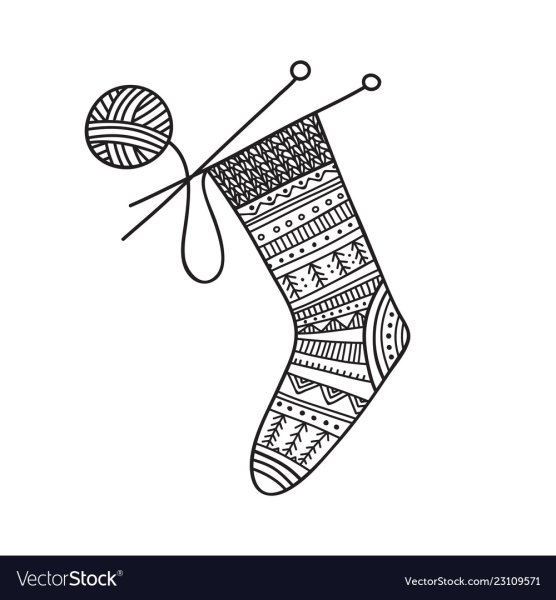 Вязаные носки вектор