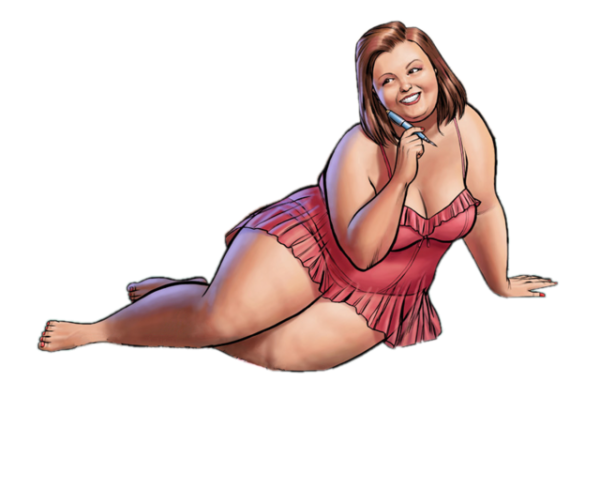 Полная женщина рисунок