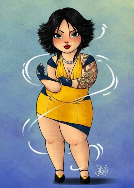 Карикатуры на полных женщин