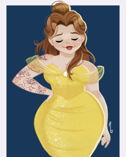Принцесса Белль пин ап