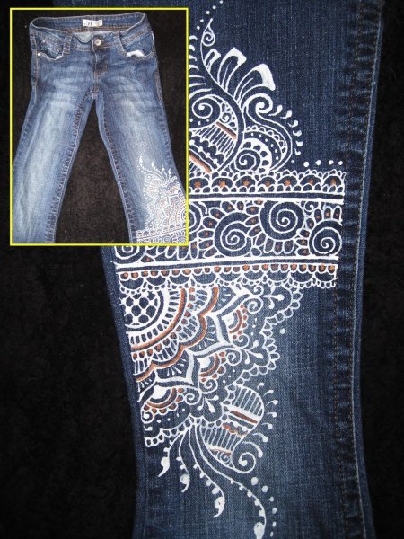 Узоры на джинсах