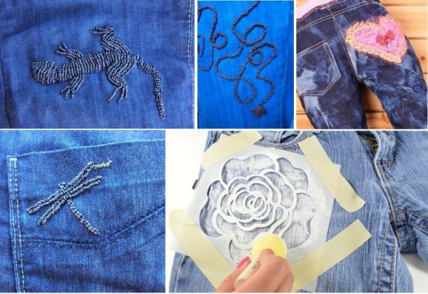 Аппликация на джинсы на дырку