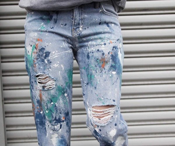 Разрисованные джинсы