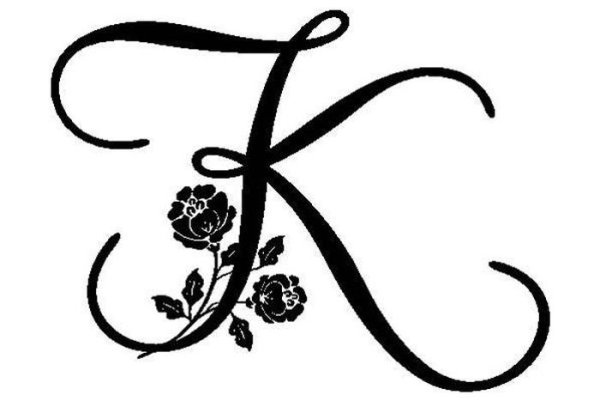 Эскиз.тату буква k