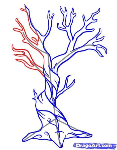 Сухое дерево для рисования