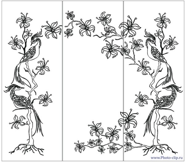 Векторные рисунки на шкаф купе