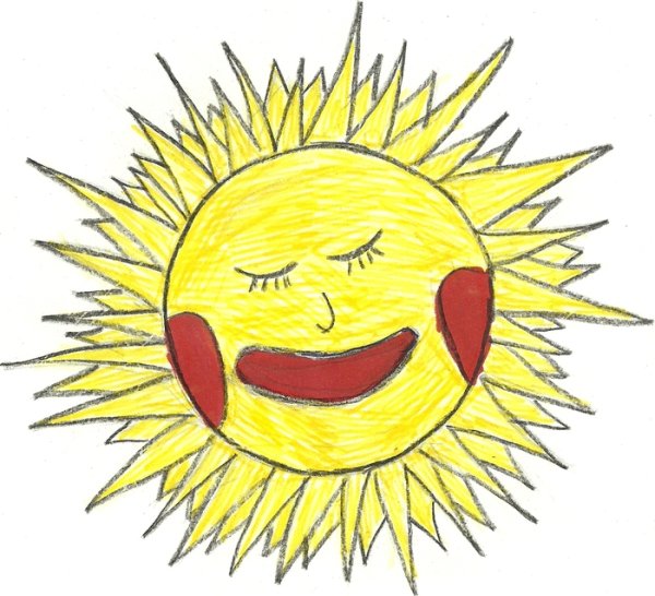 Солнце оригинальный рисунок