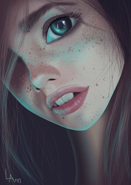 Нарисованные женские глаза