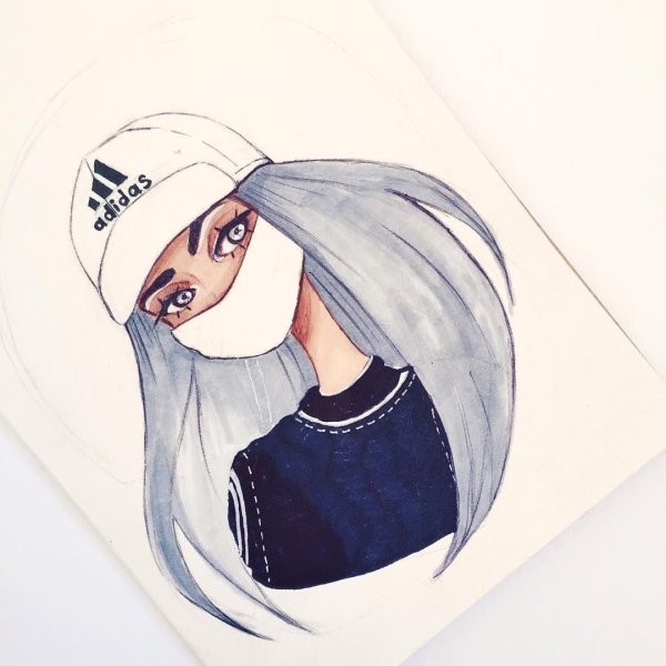 Рисунок девочки карандашом