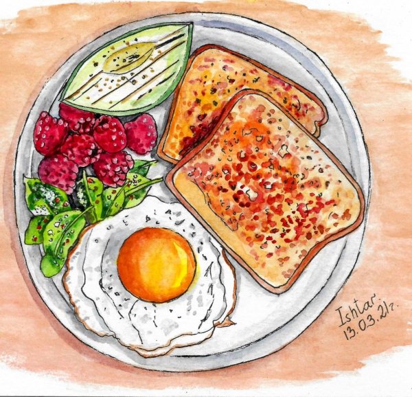 Красивые рисунки для срисовки еда