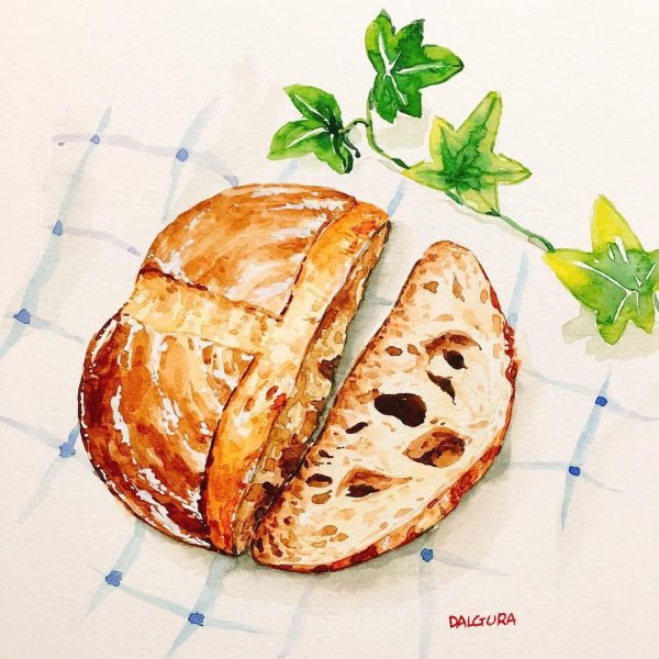 Еда акварелью