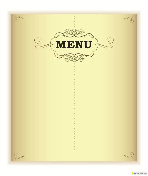 Листы для меню ресторана