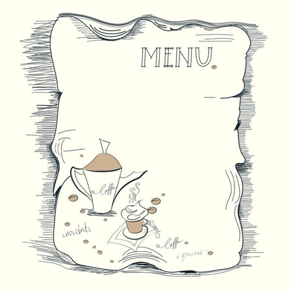 Меню трафарет