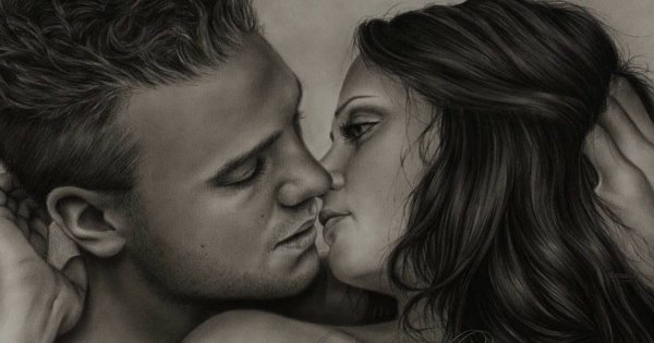 Влюбленные рисунок