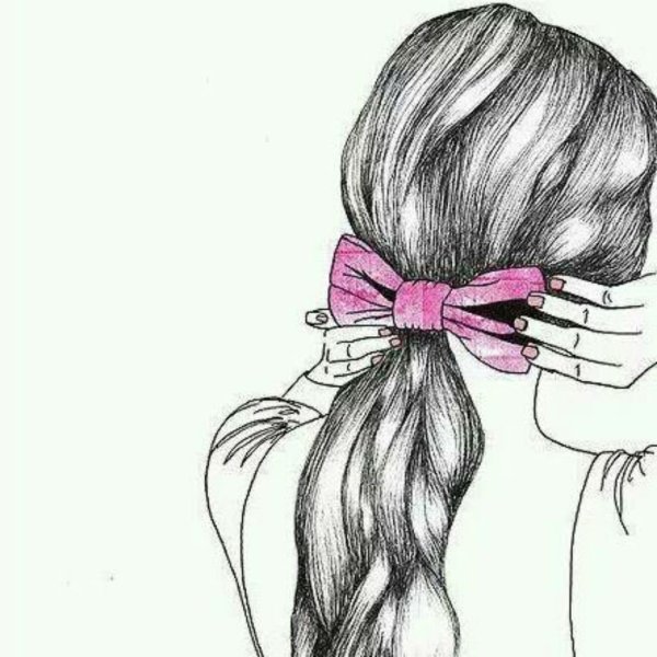 Рисунки для срисовки со спины