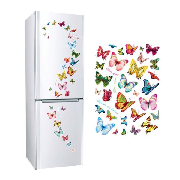 Наклейка на холодильник кот