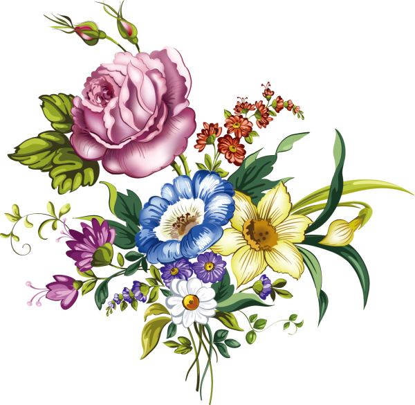 Цветы для декупажа на белом фоне