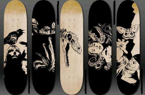 Скейтборд расписанный