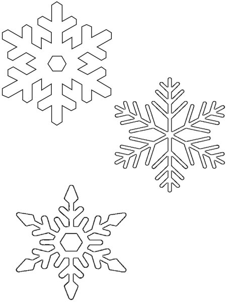 Снежинка трафарет для вырезания