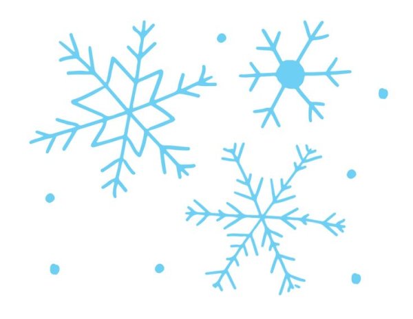 Снежинки на белом фоне