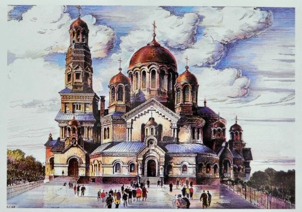 Церковь рисунок карандашом