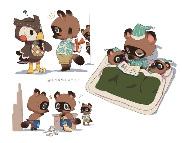 Tom Nook x Redd animal Crossing