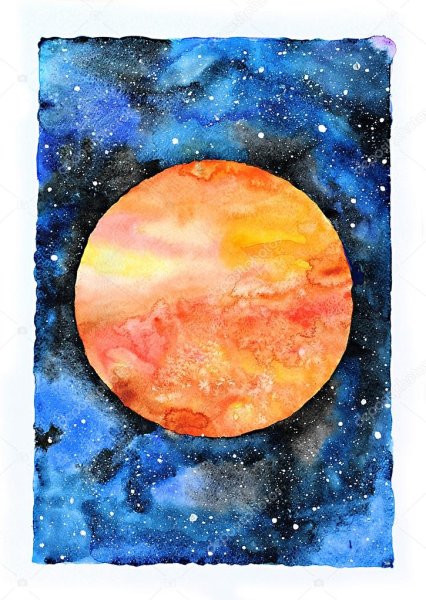 Планеты гуашью
