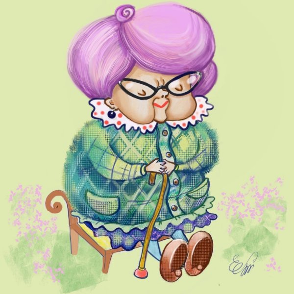 Бабушка рисунок