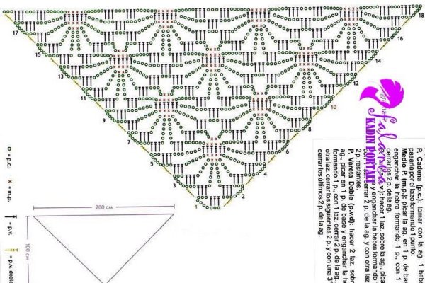 Схема вязания крючком косынки для женщин