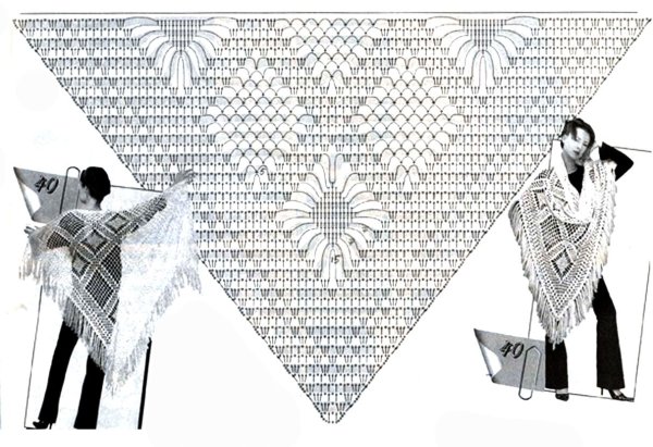 Шаль бактус паучки