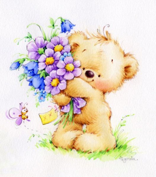 Мишка рисунок