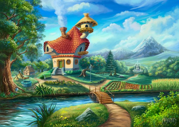 Сказочные домики мультяшные