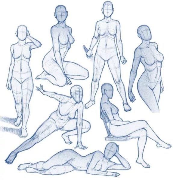 Различные позы для рисования