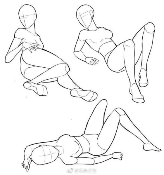 Позы для рисования женские