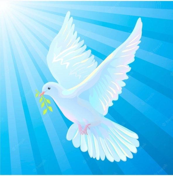 Символ мира голубь с оливковой ветвью