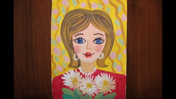 Рисование мамин портрет