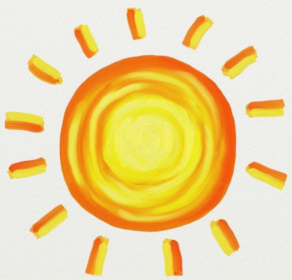 Солнце карандашом