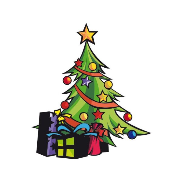 Новогодняя елка карандашом